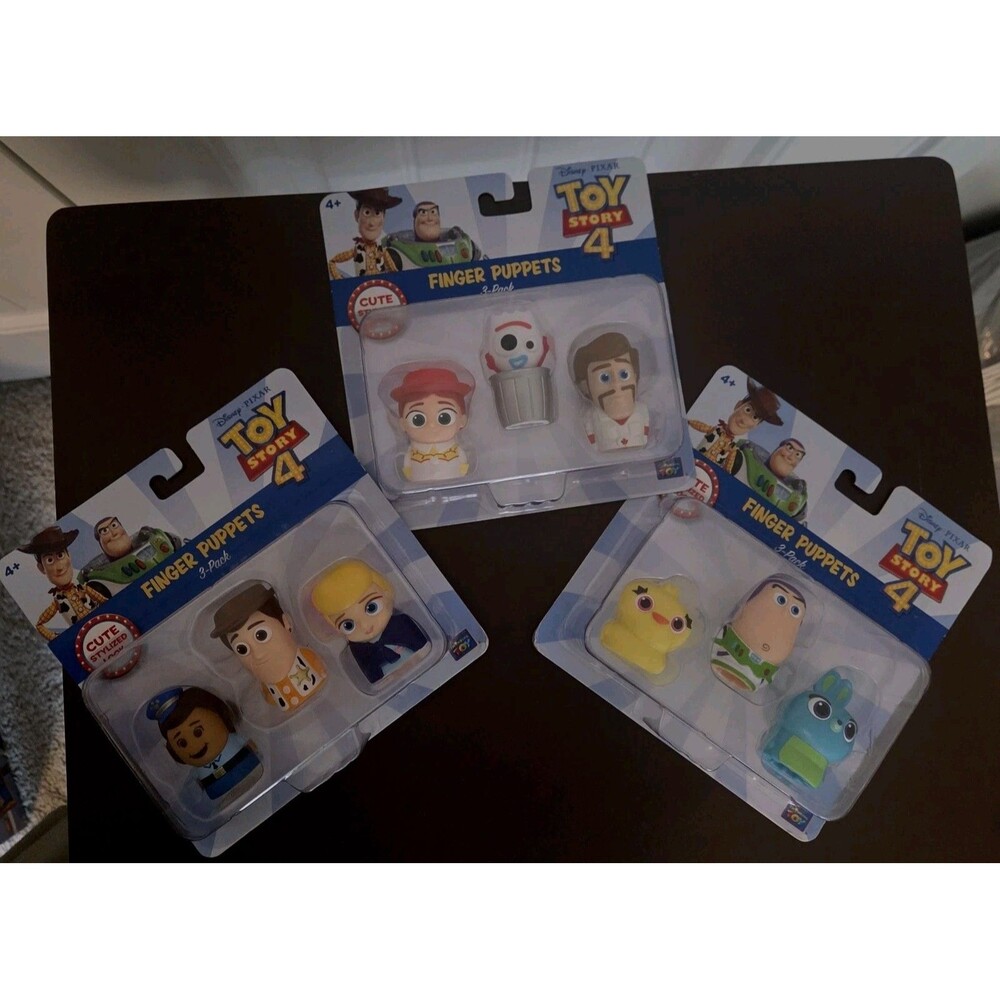Disney Pixar Toy Story 4 Finger Puppets Complete Set All 9 Figures Jessie Buzz